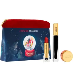 Christmas Edition - LE ROUGE FRANCAIS Geschenkset mit Lippenstift, Wangen-/ Lippencreme & Mascara