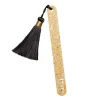 Glitzer Nagelfeile GOLD mit schwarzem Pompon | Kure BAZAAR
